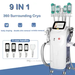 Cryolipolyse Yağ Dondurulmuş Liposuction Cryolipoliz Soğutma Makinesi Selülit Kaldırma Kilo Kaybı 9 Tutamak
