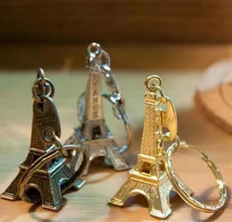 Advertising Gift Keychain Alloy Retro Tower Key Chain Tower French Souvenir Paris Keyring for Cars Accessories Couple Lovers Key Ring