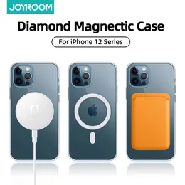 Joyroom Clear Phone 12 Pro Max 12 Mini Hülle Magnectic Wireless Charger Transparente Rückseite PC-Abdeckung