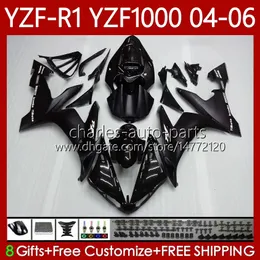 Motorcycle glossy black Bodywork For YAMAHA YZF-R1 YZF R 1 1000 CC 2004-2006 Bodys 89No.1 YZF1000 YZF R1 1000CC YZFR1 04 05 06 YZF-1000 2004 2005 2006 OEM Fairing Kit