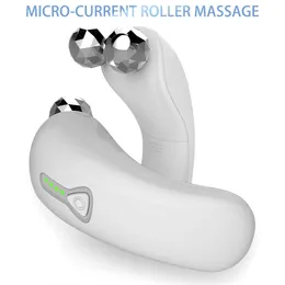 3D Electric Microcurrent Face Slimming Massage Roller Gouache Scraper for EMS Skin Care 210806