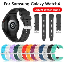 Ny färgstark silikonband för Samsung Galaxy Watch4 Classic 46mm 42mm Andningsbara armband för Galaxy Watch 4 44mm 40mm