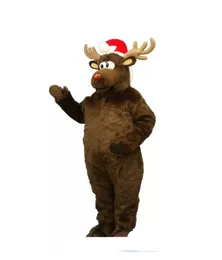 Custom Christmas brown deer reindeer mascot costume Adult Size