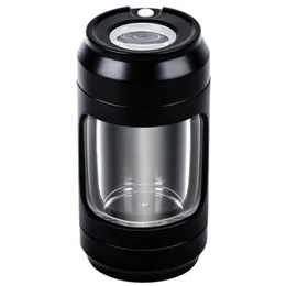 Cool Bottle Shape Colorful Portable LED Smoking Multi-funzione Dry Herb Tabacco Grind Spice Miller Grinder Crusher Grinding Storage Stash Case Jars DHL Free