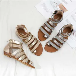 2021 Summer Fairy Style Casual Fashion Sexy Tjock-Heeled Cross Strap Roman Mid-Heel Kvinna Flip-Flop High-Top Sandals XM075 Y0721