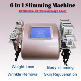 6 In 1 Fat Removal Slimming Machine 40K Cavitation Vacuum RF Weight Loss Belly Abdomen Buttock Treatment