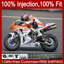 Vit Orange injektionsfeedningar för Honda CBR600 CBR 600 CC RR F5 13 14 15 16 17 18 19 20 57NO.57 CBR600RR 2013 2014 2015 2016 2017 2018 2019 2020 CBR 600RR 600CC 13-20 kropp