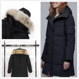 Womens Winter outdoor leisure sports down jacket white duck windproof parker long leather collar cap warm real wolf fur stylish designer classic adventure coat