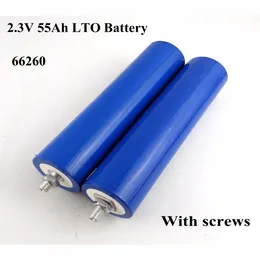 5PCS 2.3V 55AH LTOバッテリーチタン酸リチウム酸化物バッテリー2.4V LTO円柱66260太陽エネルギー貯蔵インバーターバッテリー用