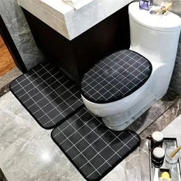 Luxury Designer Toilet Seat Covers Sets Indoor Door Mats U Mats Sets Eco Friendly Bathroom Accessories