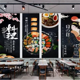 Bakgrundsbilder japansk mat bild 3d tapet sushi restaurang svart bakgrund väggpapper väggmålning snack bar industriell inredning