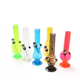 SmokingTransparent Bongs için 20 cm Akrilik Su Borusu Çıkarılabilir ve Yıkanabilir Borular