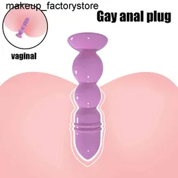 Brinquedo sexual massageador massagem vibrador anal contas geléia plugues g-ponto próstata silicone jogos adultos brinquedos sexuais para mulher gay unisex