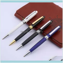 أقلام اللوازم الكتابة مكتب الأعمال الصناعيةالصناعة مدرسة سير أزرق أسود أبيض 0.7 ملليمتر الدوائر الكلاسيكية هدية حبر جاف القلم قطرة دي