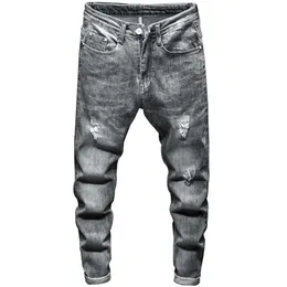 Yofeai-jeans för män slim passform byxor klassiker 2021 jeans manlig denim jeans män designer byxor casual rak elasticitet byxor x0621