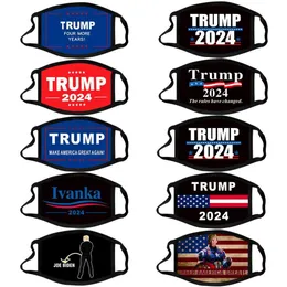 2024 Trump Election Mask Elezioni presidenziali Trump Face Mask Maschera traspirante lavabile antipolvere in cotone per adulti 10 stili