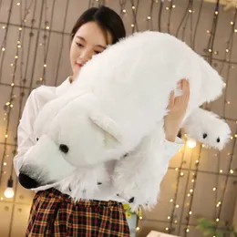 100cm de Alta Qualidade Almofada Animal Bear Urso Coxim Polar Urso Pelúcia Animal Brinquedo Boneca Almofada Crianças Aniversário Presente de Natal Q0727