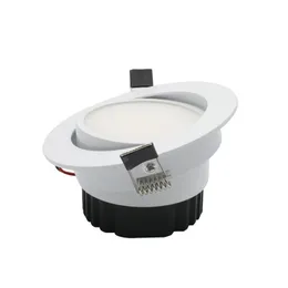 48 штук Светодиодный улавливатель Downlight AC85-265V 9W утопленный светодиодный точечный светильник светильник крытый отделочный потолочный светильник черный / серебристый