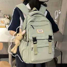 Waterproof Nylon Women Backpack Korean Japanese Fashion Female Students Schoolbag Multilayer Simple Sense Travel bag 210922