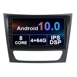 Car DVD player mp3 mp4 estéreo rádio rádio bt música para benz e w211 2005-2010 DSP IPS tela 10 polegadas mp5 2din suporte retrovisor câmera 1080p vídeo obd2