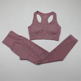 Mulheres sem costura treino yoga conjunto 2 peças outfits verão running sportswear cintura alta ginásio ginásio cangings esportes sutiã fitness roupas 210802