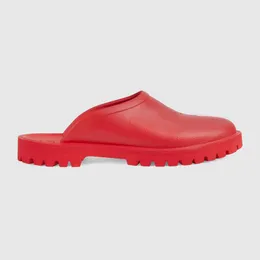 Lyxdesigner tofflor Kvinnor män sandaler ihålig mönster gummiplattform Groove ensam vattentäta scuffs casual skor mode klassisk med ruta storlek 35-46