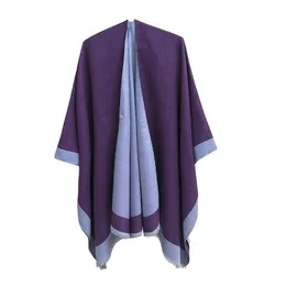 Kobiety Okłady Pure Color Slit Szal Klimatyzacja Klimatyzacja Pashmina Cloak Wiosna Jesień Moda Szaliki 8 Kolory 2361 Y2