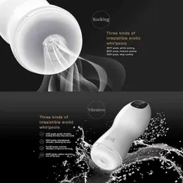 Nxy Sex Masturbators Men Electric Simulated Deep Throat Oral Masturbator Cup 3 Sucking Modes 4 Vibration Toy Tryfun Masterbater for 1208