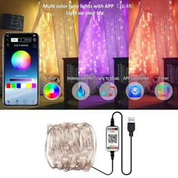 스트립 스트립 조명 RGB 축제 침실 크리스마스 장식 야간 조명 LED를위한 USB 램프 리본 RGB