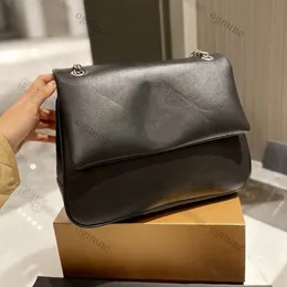 2022 Luksusowe torby designerskie Kobieta skórzana łańcuch crossbody torebki torebki na ramię Messenger Uptown Za sprzęgło metalowe logo Woc M 200 mm
