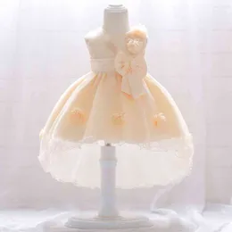 2021 Summer Christening 1st Birthday Dress For Baby Girl Frock Princess Girl Dresses Party Vestido Infant Flower Dress 612 Month G1129