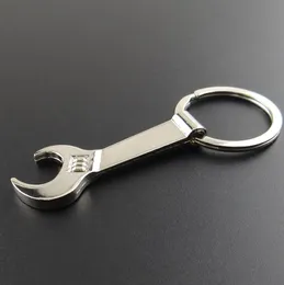 200PCs silver metallnyckelnyckel Ölflaskaöppnare nyckelkedja nyckelring present sn2414