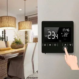 Smart Home Control Termostat elektryczny ogrzewanie podłogowe termoregulator programowalny ekran dotykowy AC 85-250V 16A termometr NTC