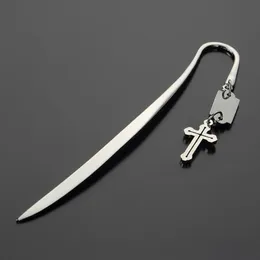 Bookmark Retro Vintage Cross Pendant Bookmarks Metal Alloy Document Book Mark Letter Opener Personalised Gift Bible Accessories