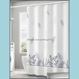 Curtains Aessories Bath Home & Gardenfabric Washable Waterproof Curtain Art Blinds Anti Fungal Shower Screen Douchegordijn Bathroom Amenitie