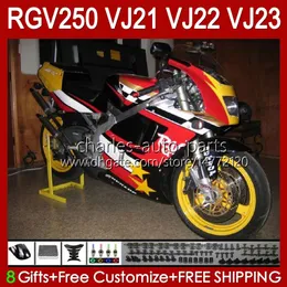 OEM Bodys Kit för SUZUKI 250CC RGV250 SAPC VJ21 RGV250 RGV-250CC 88 89 karosseri 21HC.30 RGVT-250 RGV-250 Panel RGVT RGV 250 CC 1988 1989 Full Fairings Kit Red Yellow Blk