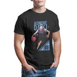 メンズTシャツ黒子のバスケットスポーツアニメシリーズシャーキーメンズ半袖TシャツピュアコットンティーハラジュックTシャツ