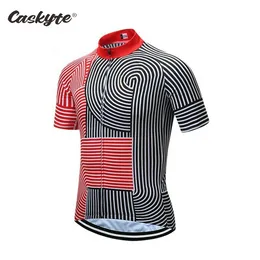 2021 Caskyte Maglie da ciclismo manica corta da uomo Wave Point Bike Abbigliamento Camicie MTB Quick Dry Abbigliamento da bicicletta Ropa Ciclismo Hombre