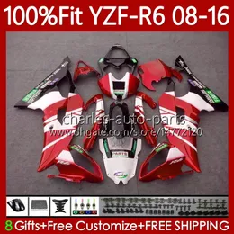 Injection Fairings For YAMAHA YZF-R6 YZF R6 600 R 6 YZF-600 YZFR6 08 09 10 11 12 2013 2014 2015 2016 99No.155 YZF600 2008 2009 2010 2011 2012 13 14 15 16 OEM Body White red