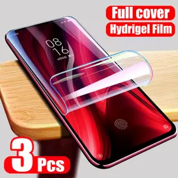 3 PCS Protetor de tela de capa para Xiaomi Redmi Nota 8 7 5 9 Pro Max 9s 8T Hydrogel Filme para Redmi 9 8