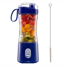 Licuadora personal portátil, 6 cuchillas recargables Mini viaje Fruta Hielo Batidora eléctrica Licuadora Exprimidor Taza Mezclador H1103