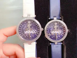 modedesign flerfärgad kjol balettdansare titta på äkta läder kvartsklocka full crystal diamantdans fairy watches