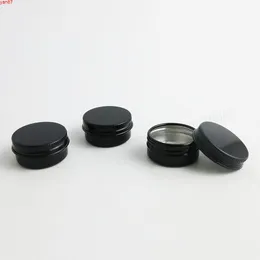 100pcs 10G Black Gold Aluminium Jar pot 10cc metal Cosmetic Packaging Container 1/3oz cosméticos profissionais containergoods qty