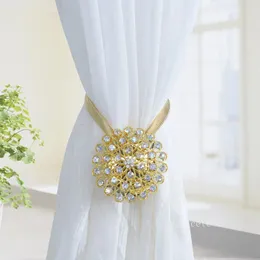 Curtain Poles Spring Curtain Buckle Peacock Flowers Design Magnetic Curtain Clip Hanging Curtains Holders Accessories Home Decoration ZC829