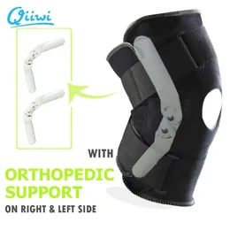 Professionelle Sport Sicherheit Knie Unterstützung Brace Stabilisator mit Inneren Flexible Scharnier Knie Pad Schutz Atmungsaktive Protector Strap Q0913