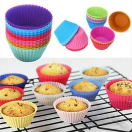 Silicone Muffin Cake Cupcake Cup Cake Mould Case Bakeware Maker Mold Tray Baking Jumbo RRB12649