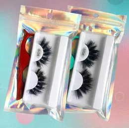 Curly Crisscross 3D False Eyelashes Thick Natural Soft & Vivid Handmade Reusable Multi-layers Fake Lashes With Tweezer Laser Packing Bag DHL Free