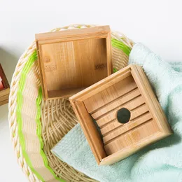 Relaxdays Kit Bagno Porta Sapone, 6 pz Bambù, Dosatore, Cestino, Porta-Scopino, Ripiano, Portaspazzolino, legno naturale