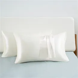 FATAPAESE Solid Silky Satin Skin Care Silk Hair Anti Pillow Case Cover Pillow Queen King Full Size Highquality