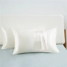 FATAPAESE Solid Silky Satin Skin Care Silk Hair Anti Pillow Case Cover Pillowcase Queen King Full Size highquality